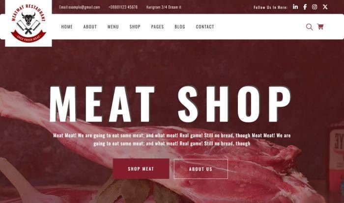 肉类生鲜电商网站模板
