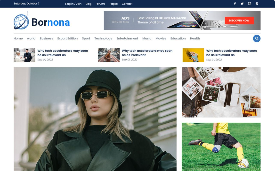 简约高效新闻博客网站模板