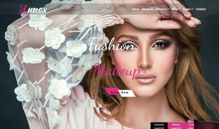 时尚美妆产品服务网站模板