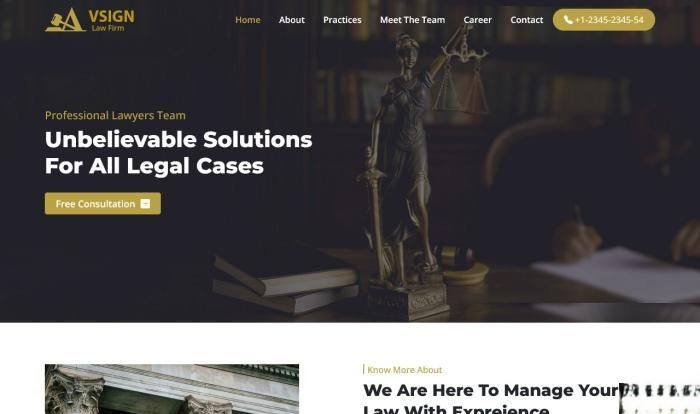 法律案件在线咨询网站模板