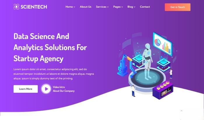 创业机构数据分析管理网站模板