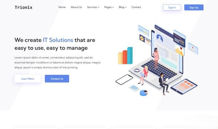 专业IT解决方案服务商网站模板