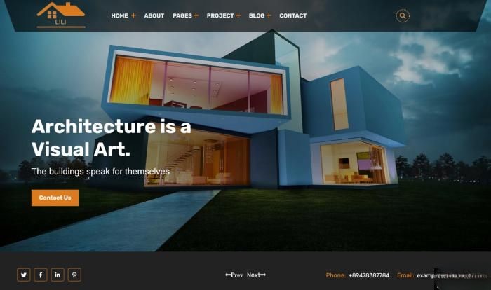 建筑设计项目团队网站模板