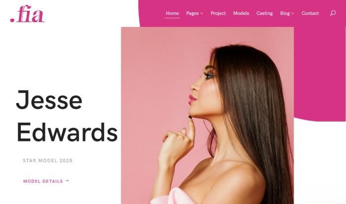 时尚模特展示经纪公司网站模板