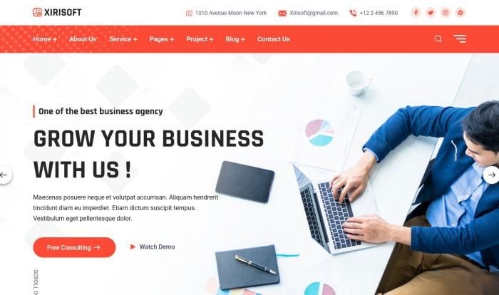 战略规划商业咨询网站模板