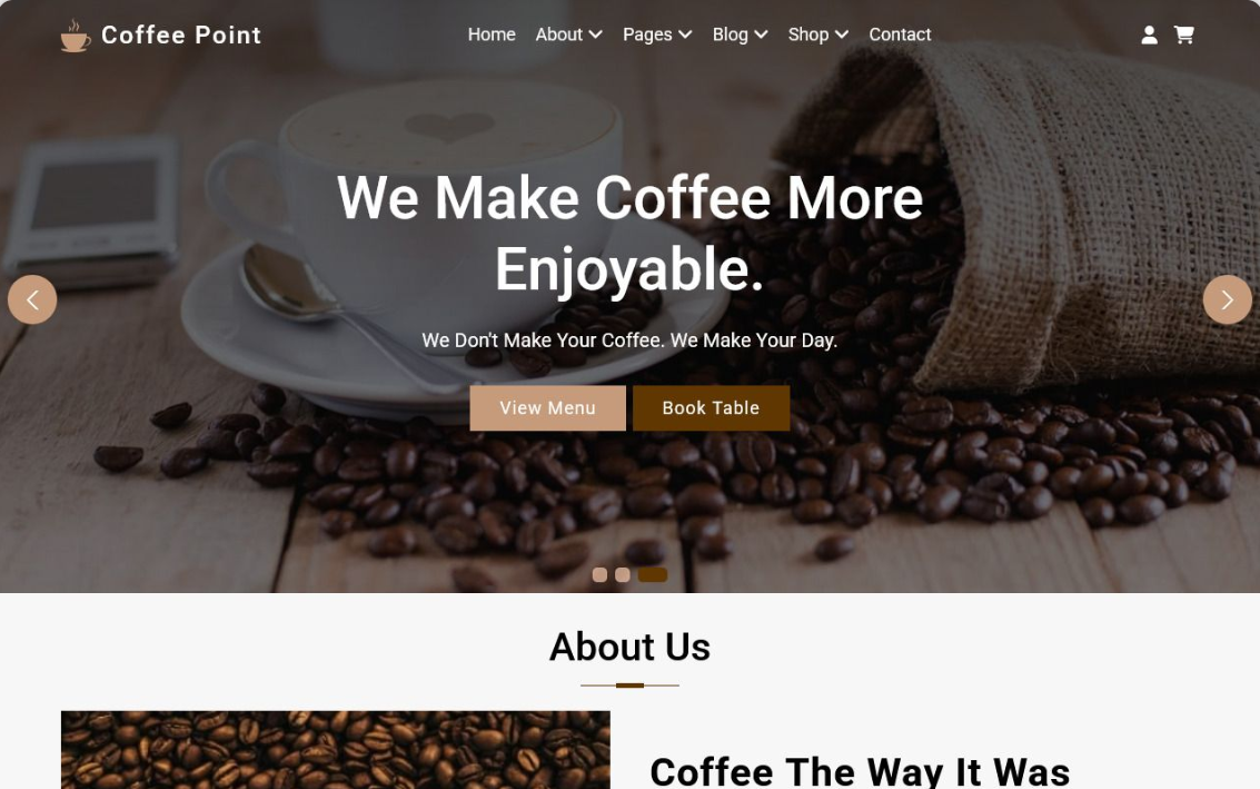 咖啡生活馆网站模板