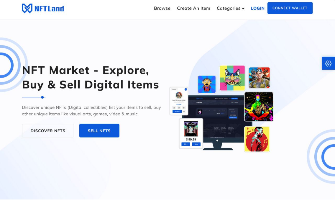 数字新大陆市场平台网站模板