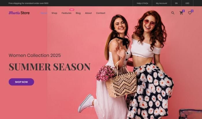 简约高端时尚电商网店模板