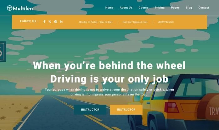 驾校学车课程网站模板