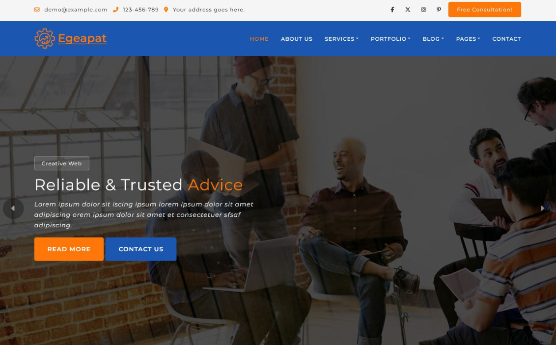 企业财经顾问专业服务网站模板