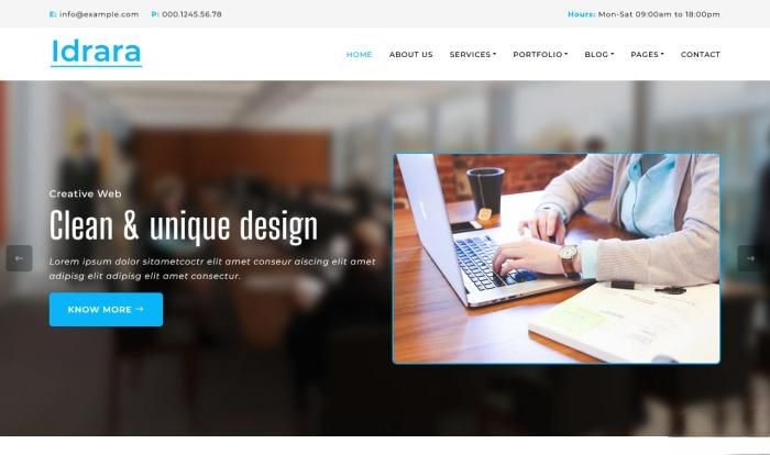 简洁商务创业咨询服务网站模板