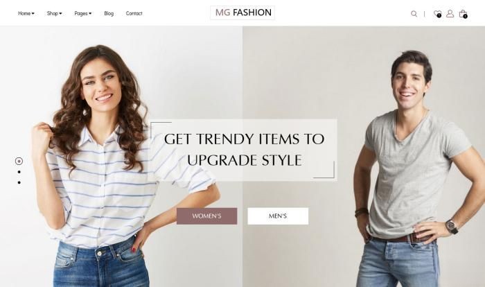 时尚流行服饰电商网站模板