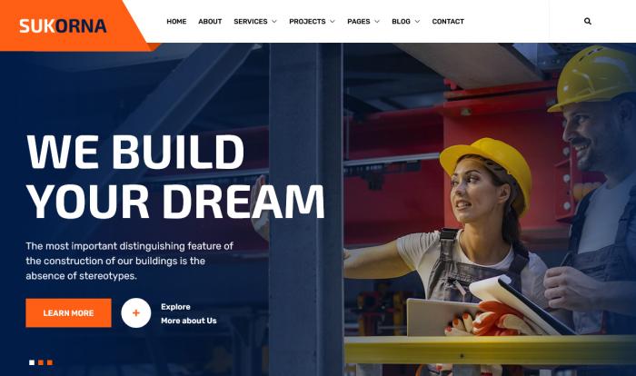 建筑与工程综合服务网站模板