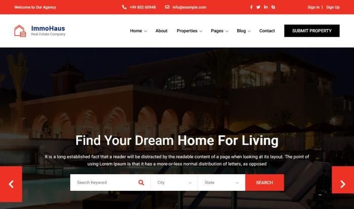 城市房产交易门户网站模板