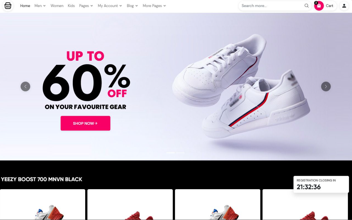 运动鞋商城电商网站模板