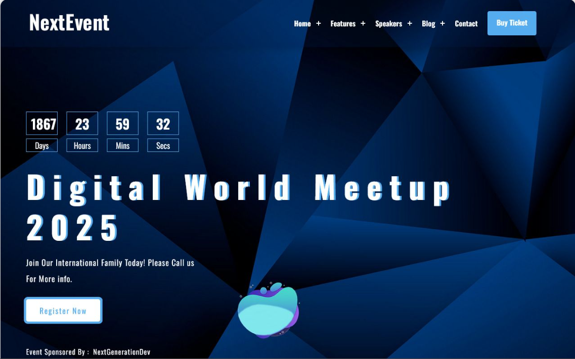 深蓝数字化会议活动网站模板